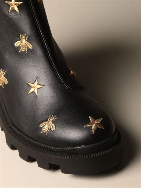 black gucci boots with bees|Gucci boots with bees.